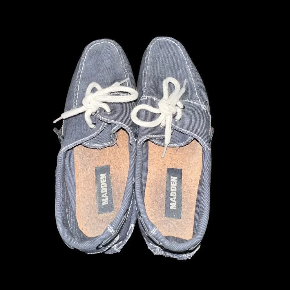 Madden by Steve Madden M-Glide‎ Boat Shoes Men's 8.5 Blue Canvas